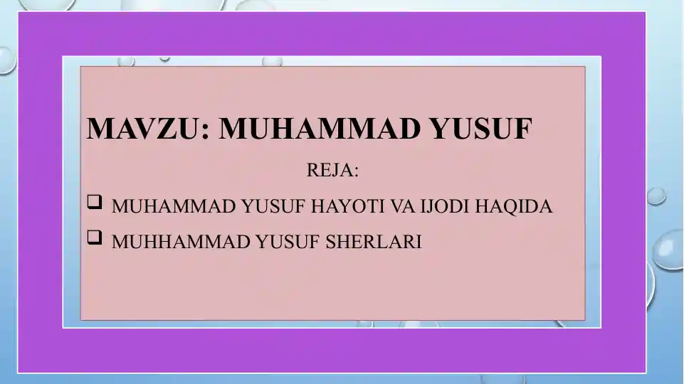 Muhammad Yusuf