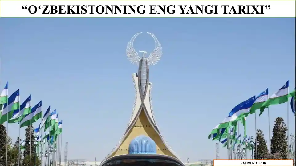 OʻZBEKISTONNING ENG YANGI TARIXI