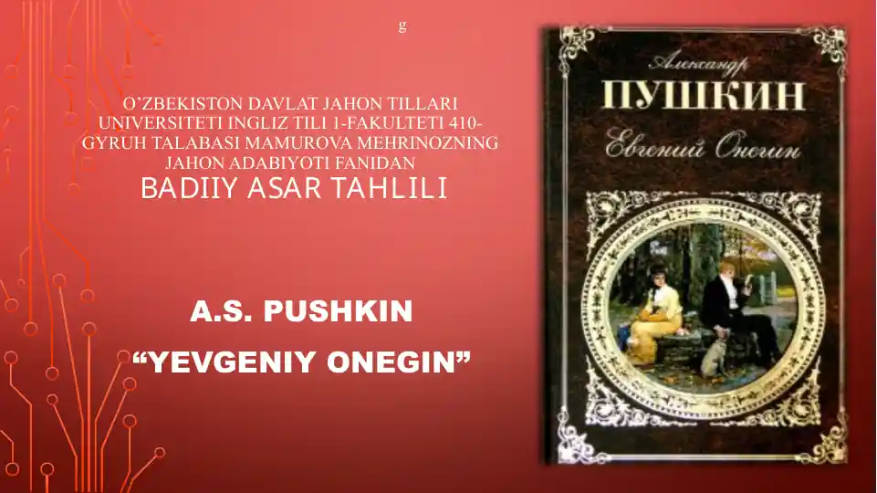 "YEVGENIY ONEGIN"