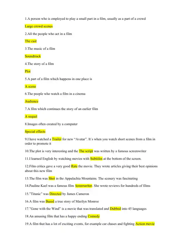 Film terminology