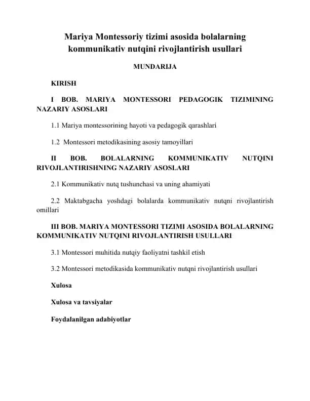 Bolalarning kommunikativ nutqini rivojlantirish usullari