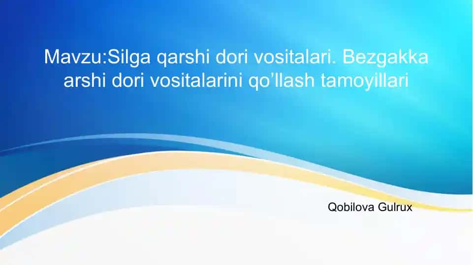 Silga qarshi dori vositalari