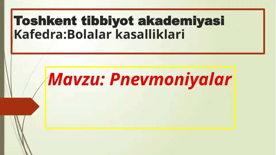 Pnevmoniyalar