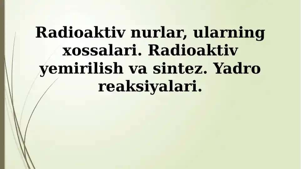 Radioaktiv nurlar