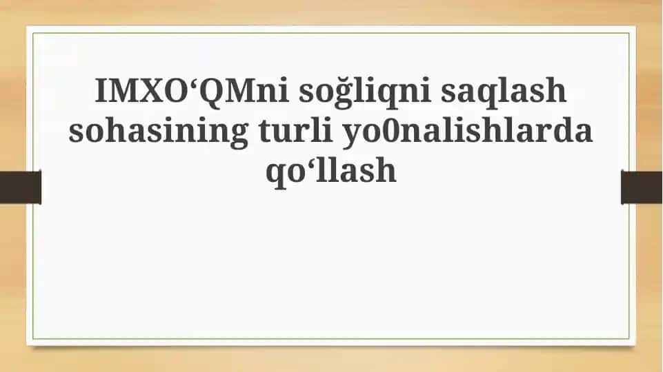 Sog'liqni saqlash sohasida AI