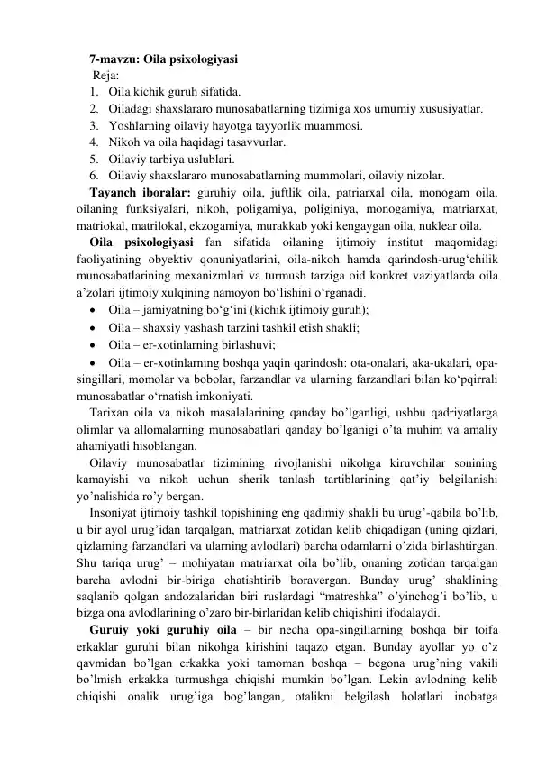 Oila psixologiyasi