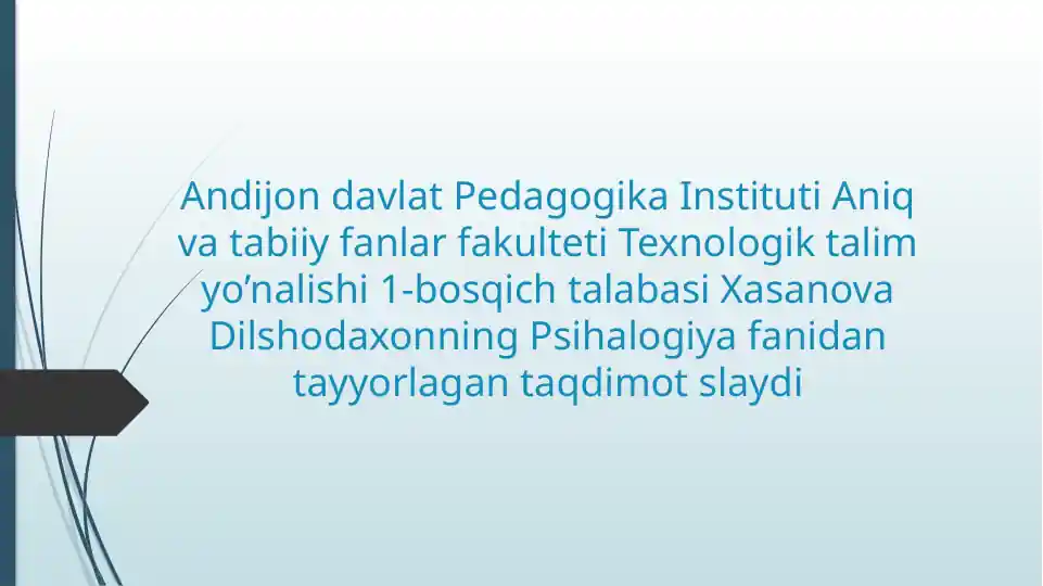 Kichik guruhlar psixologiyasi taqdimot slaydi