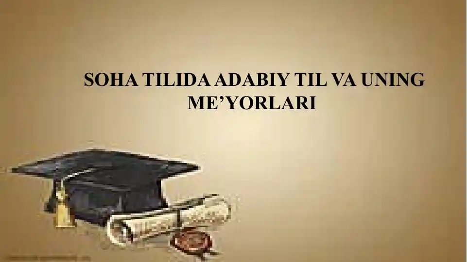 Soha tilida adabiy til va uning me’yorlari