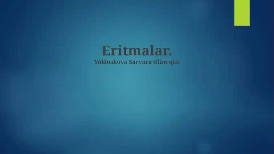 Eritmalar