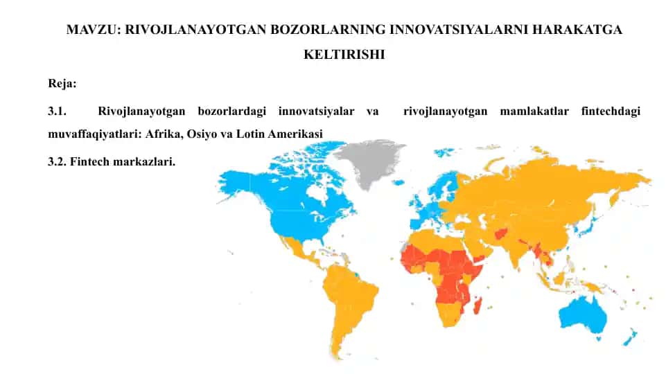 Rivojlanayotgan bozorlarning innovatsiyalarni haraktga keltirishi