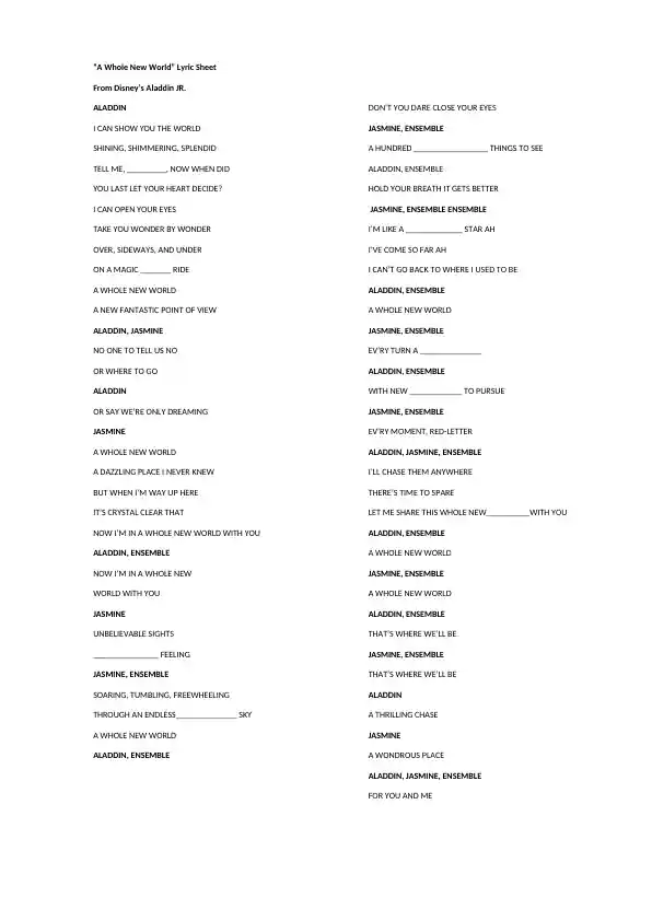 activity for listening
