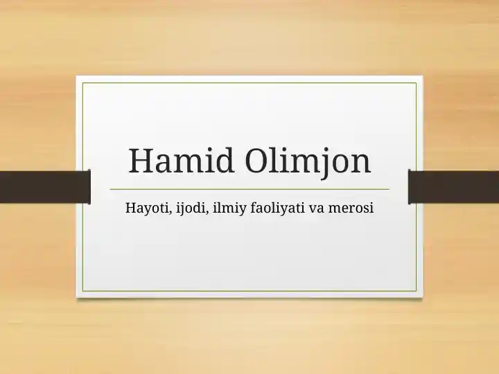 Hamid Olimjon