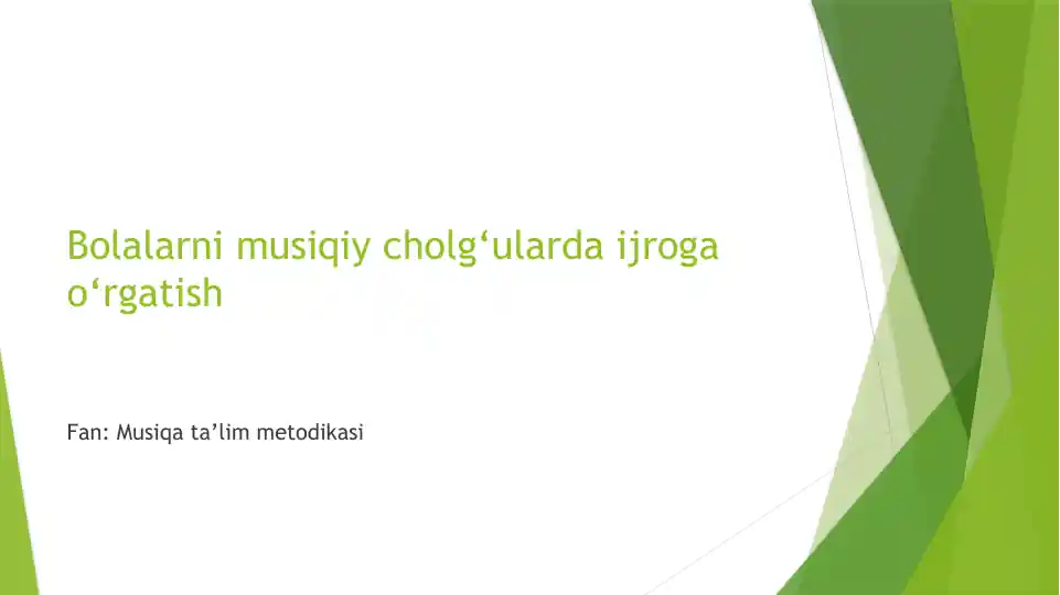 Musiqa ta’lim metodikasi