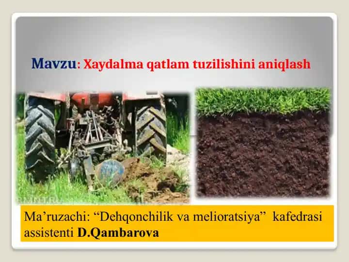 Xaydalmaqatlam tuzilishini aniqlash