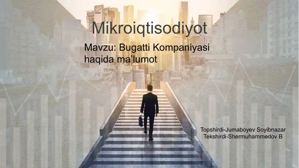 Bugatti Kompaniyasi haqida ma'lumot