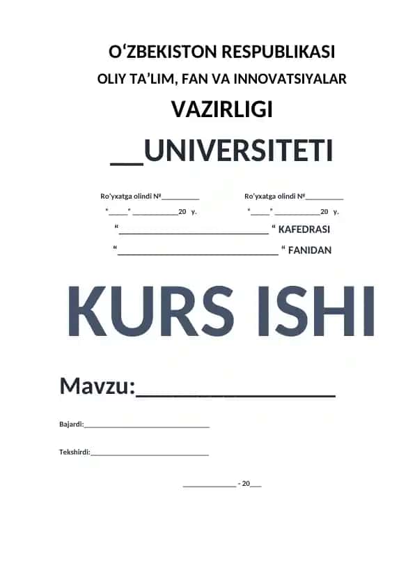 Ko‘p o‘zgaruvchili funksiyalar kurs ishi