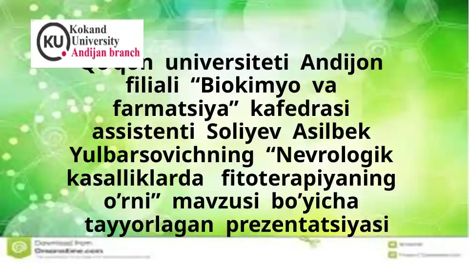 Nevrologik kasalliklarda fitoterapiya