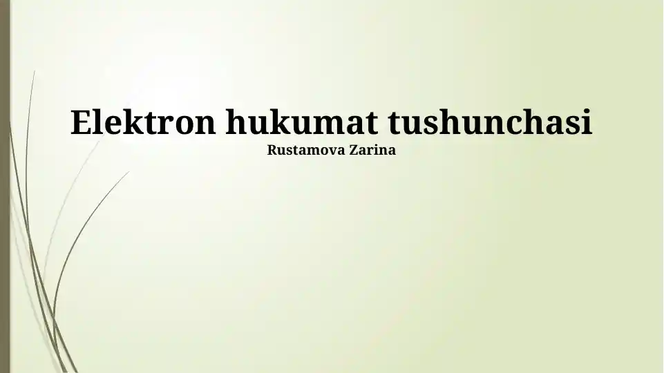 Elektron hukumat tushunchasi