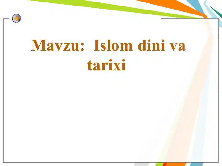 Islom dini va tarixi