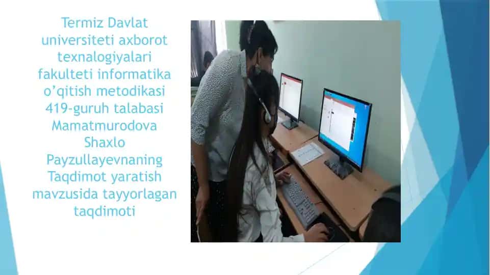Taqdimotlar Yaratish Texnologiyasi
