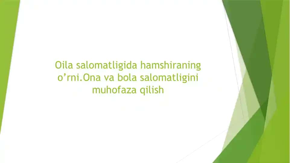 Oila salomatligi va uning ahamiyati