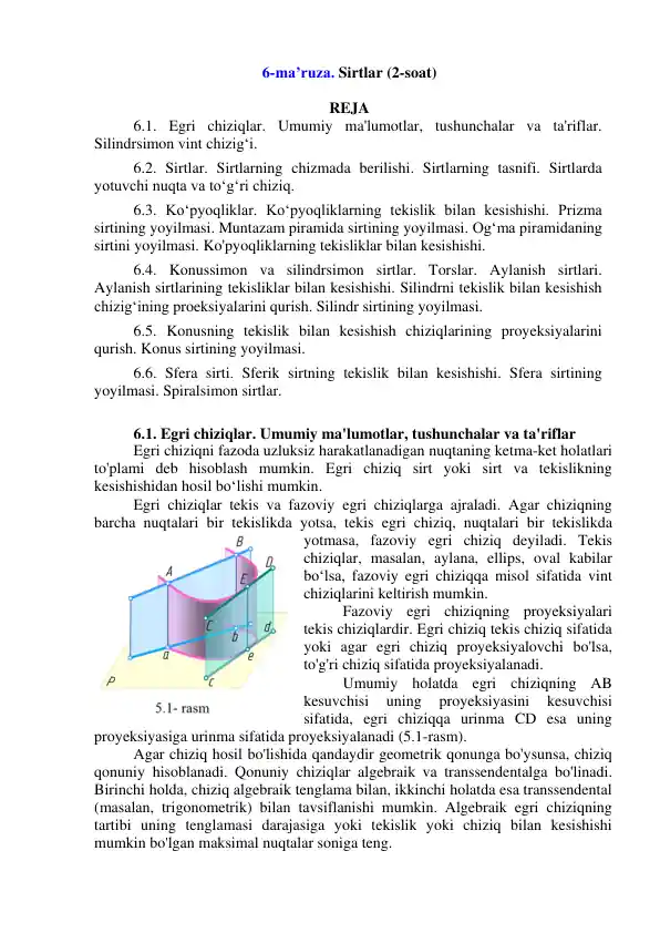 Egri chiziqlar
