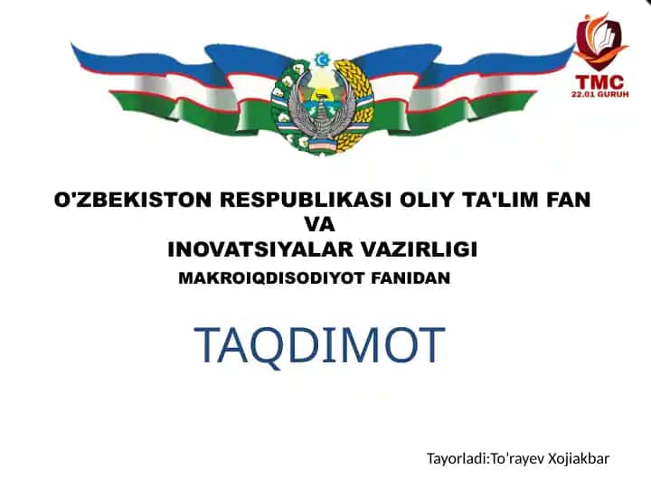 Tolovbalansining tuzilishi va hisob-kitob metodlari