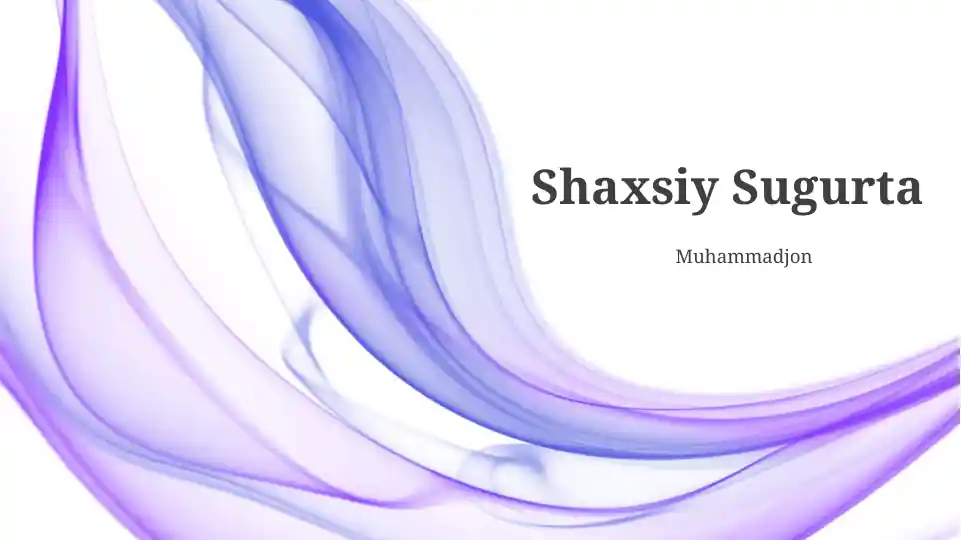 Shaxsiy Sugurta