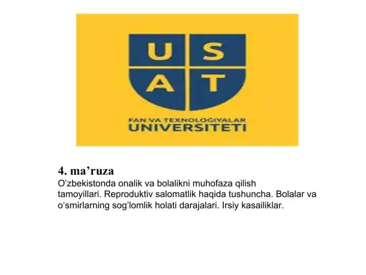 O’zbekistonda onalik va bolalikni muhofaza qilish tamoyillari