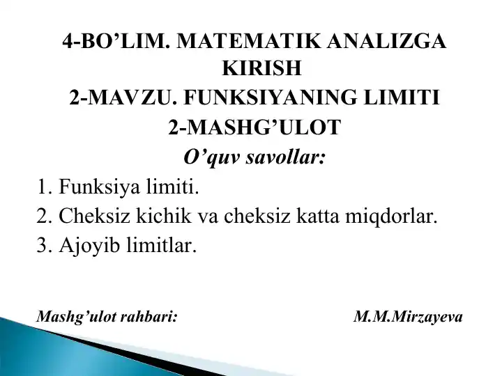 Matematik analiz