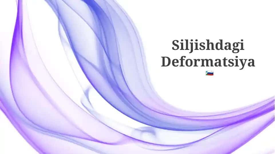 Siljishdagi Deformatsiya