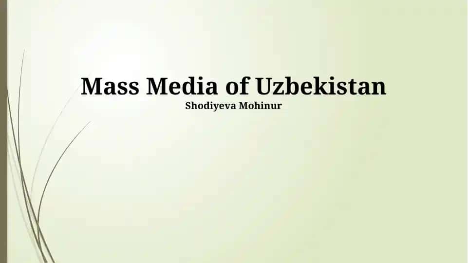 Mass Media of Uzbekistan