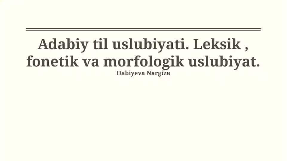 Adabiy til uslubiyati