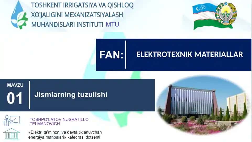 Elektr ta'minoti va qayta tiklanuvchan energiya manbalari