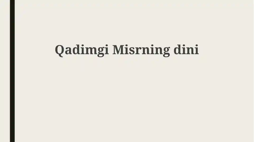 Qadimgi Misr Diniy Hayoti