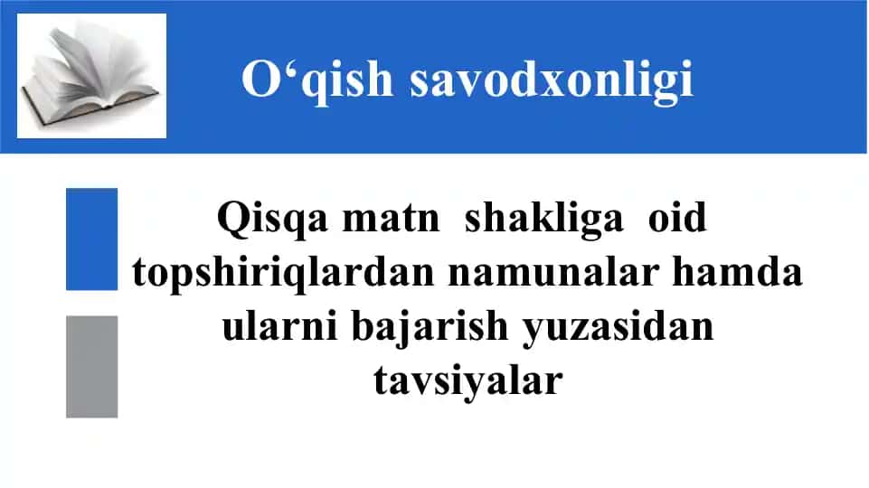 O‘qish-savodxonligi