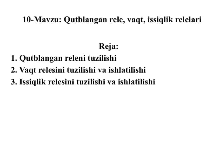 Vaqt va issiqlik relalari