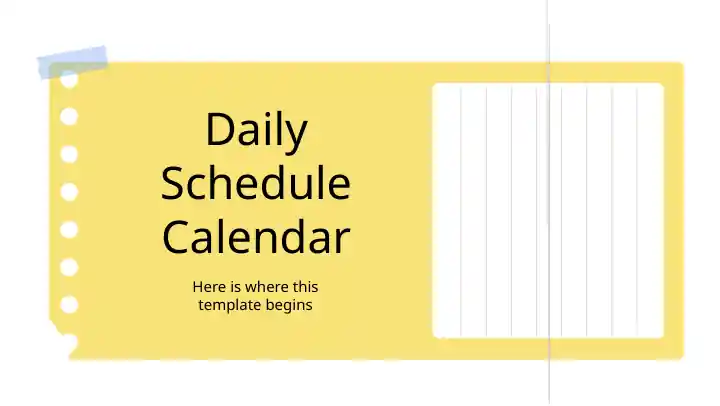 Daily Schedule Calendar