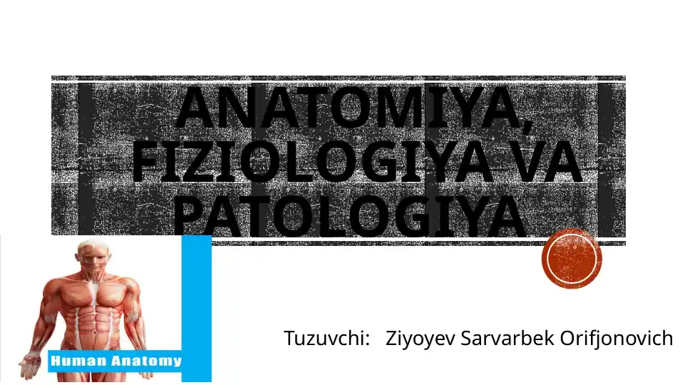 Anatomiya, fiziologiya va patologiya