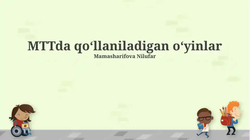 MTTda qoʻllaniladigan oʻyinlar