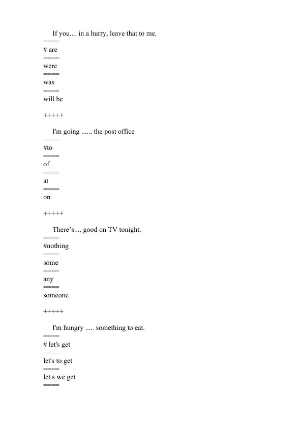 English Grammar Exercise