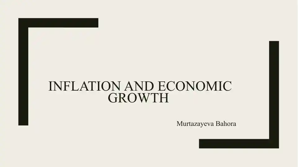 Inflation and economic growth