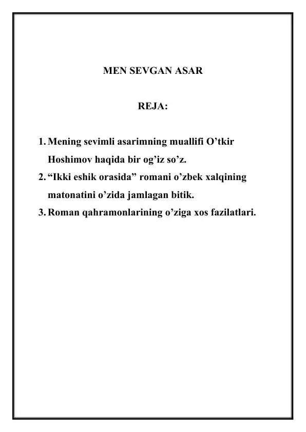"MEN SEVGAN ASAR"