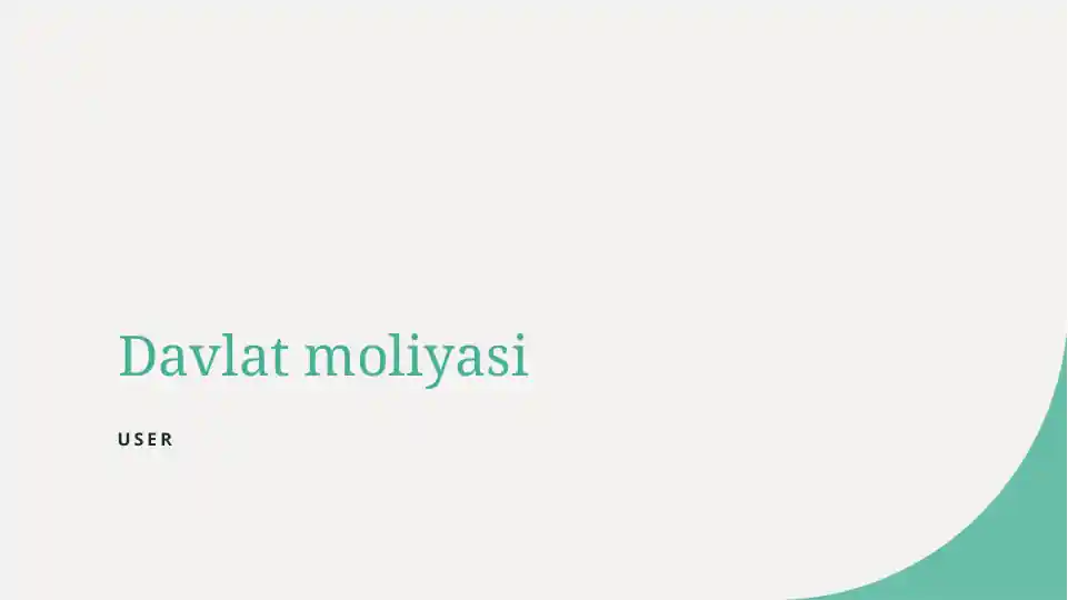 Davlat moliyasi