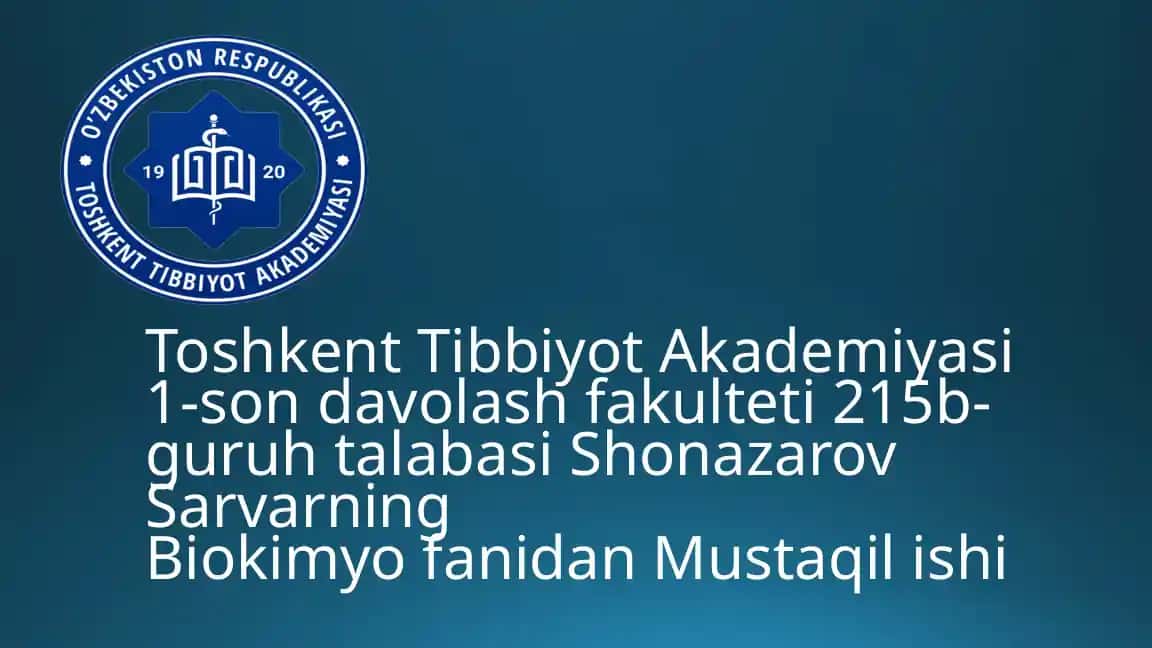Mustaqilishi Viruslarga va o'smalarga qarshi dori vositalarning ta'sir mexanizmi