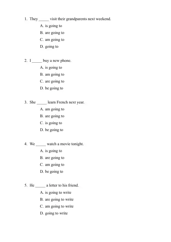 English Grammar Exercise