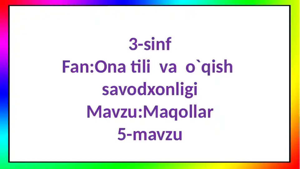 Maqollar