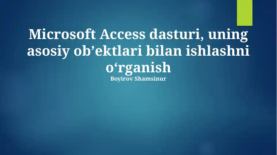 Microsoft Access dasturi