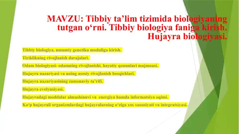 Tibbiy biologiyasi