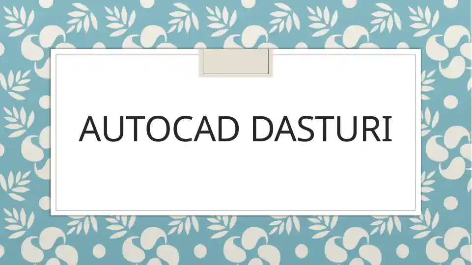 AutoCAD dasturi
